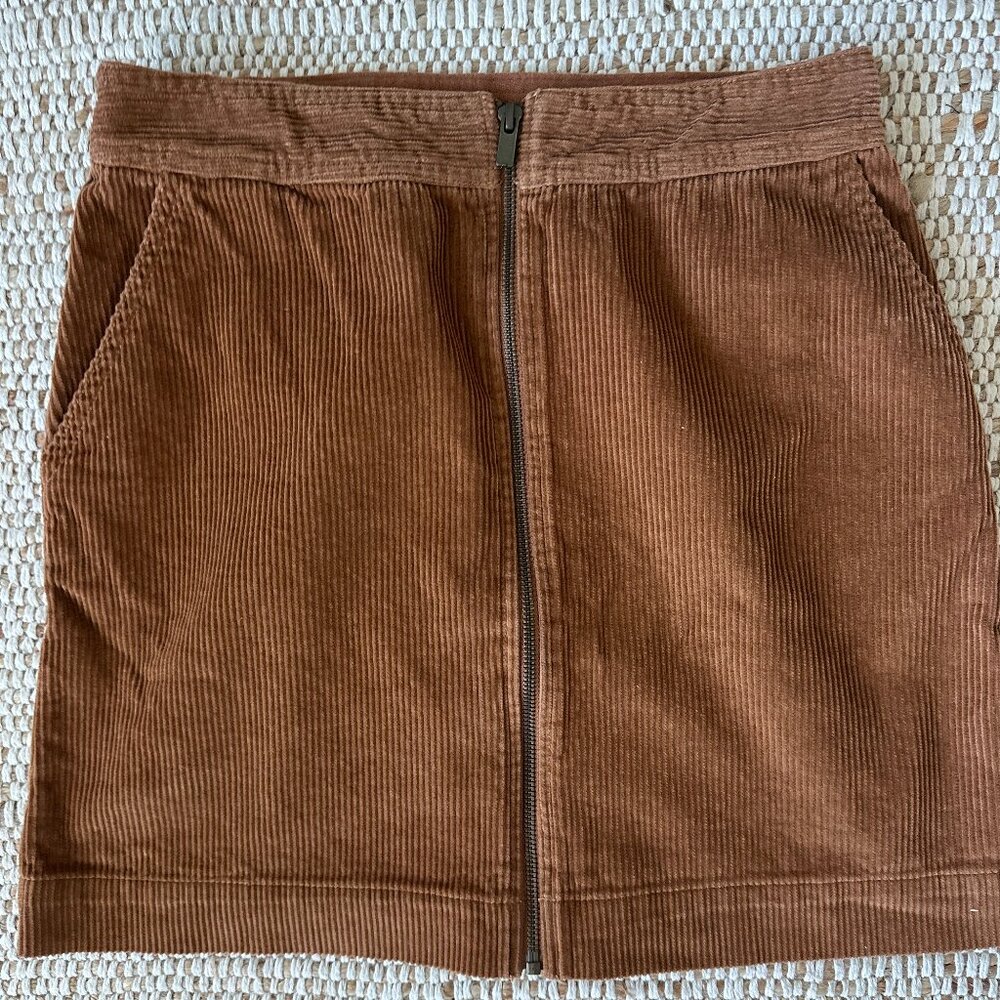GAP Corduroy zip front mini skirt, Riverbed, Women's Size 6